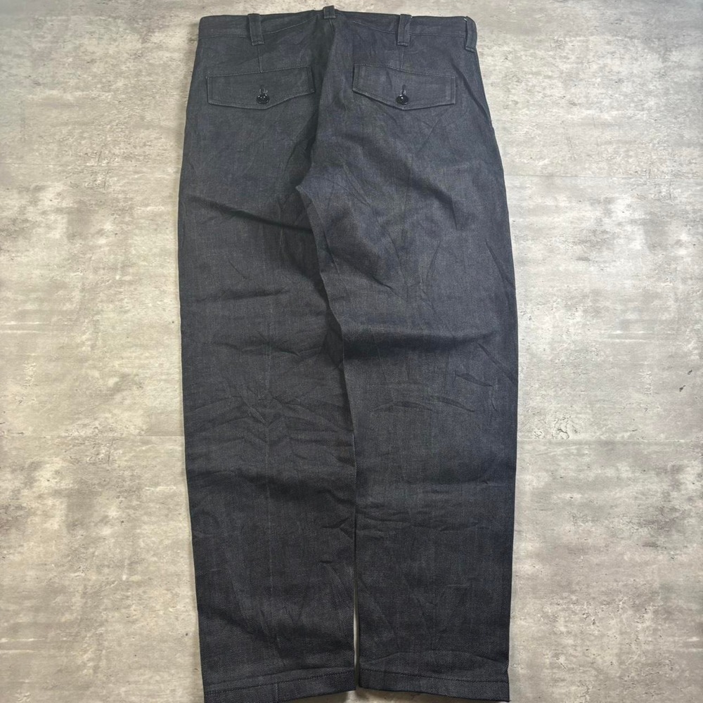 Vintage Selvedge Denim Jeans Mens 34x28 Black Baggy Raw Japanese 90s